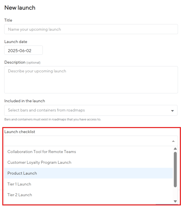 Launch Management Checklist