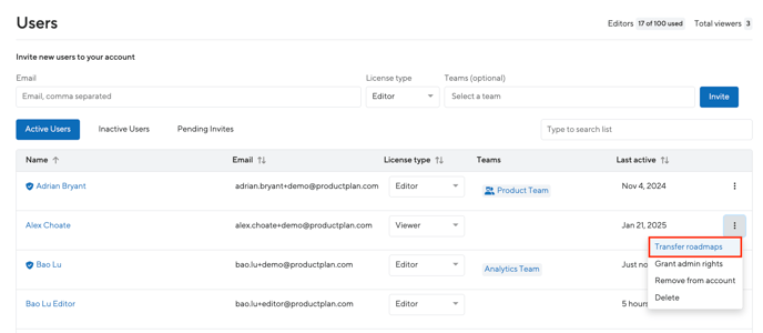 user-transfer-roadmaps